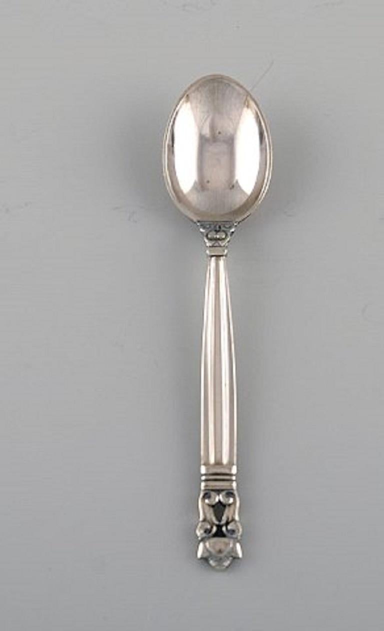 Eight Georg Jensen Acorn coffee spoons in sterling silver.
Measures: Length 9.7 cm.
In good condition with minor wear.
Stamped.