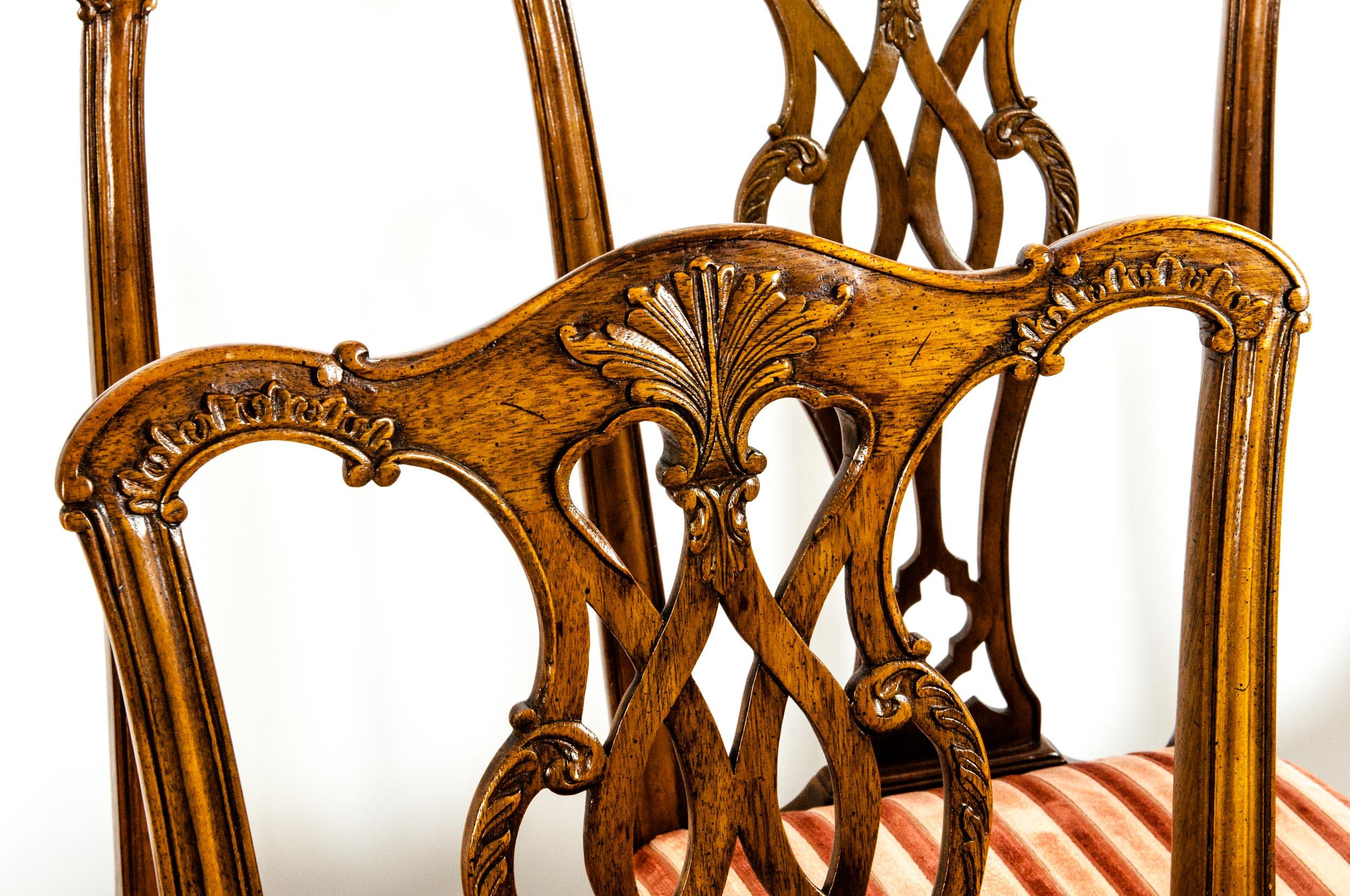 Eight George III Style Mahogany Dining Chairs 4