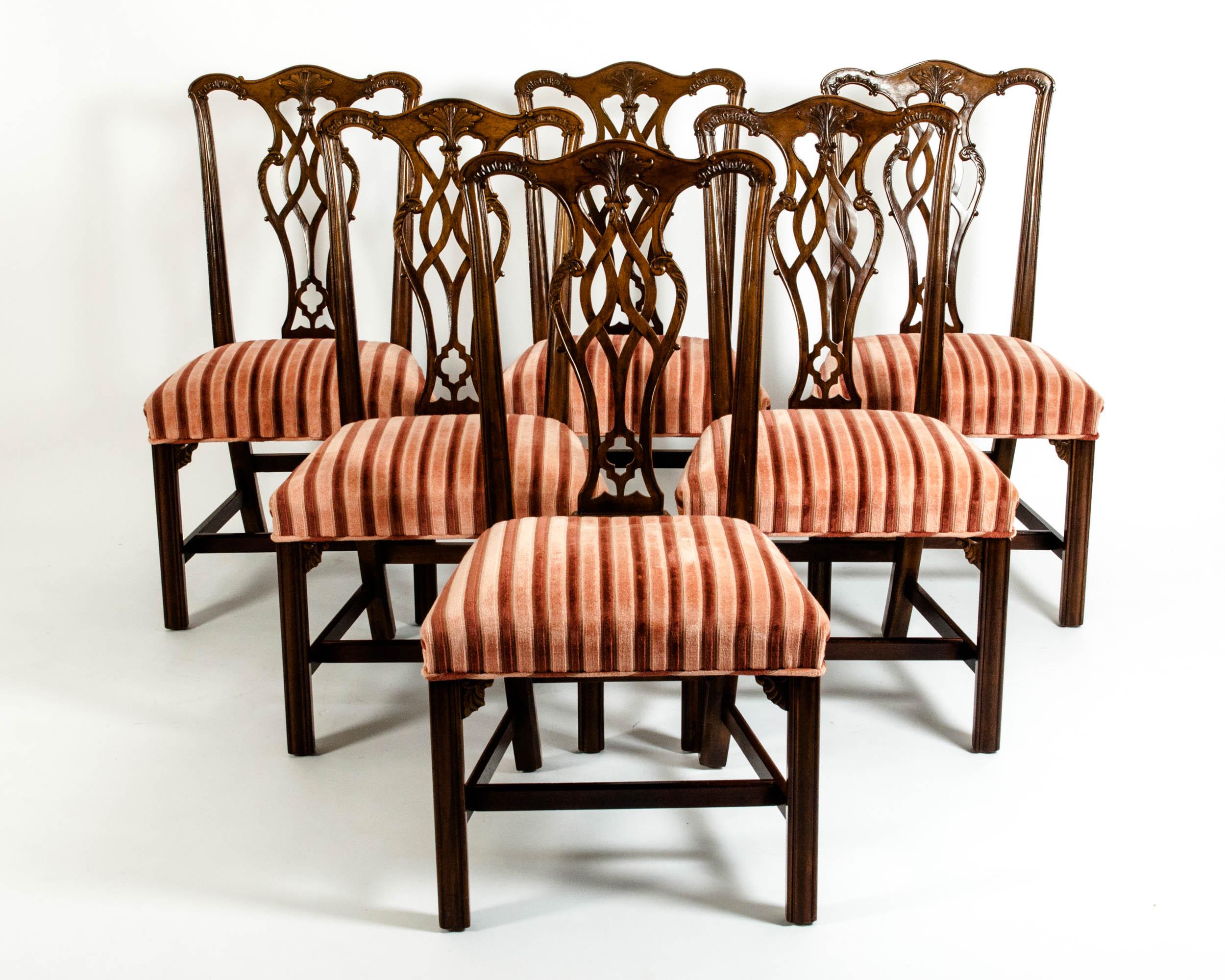 Eight George III Style Mahogany Dining Chairs 5