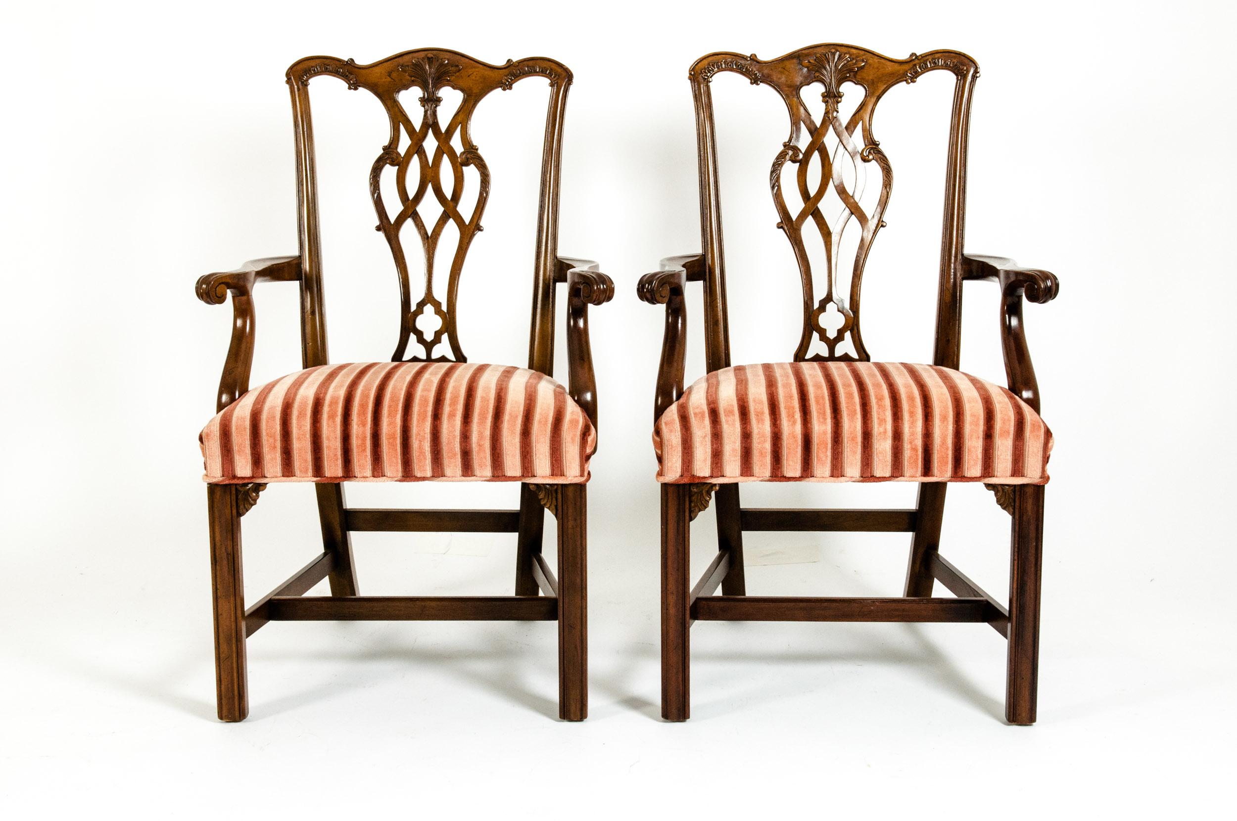 Eight George III Style Mahogany Dining Chairs 6