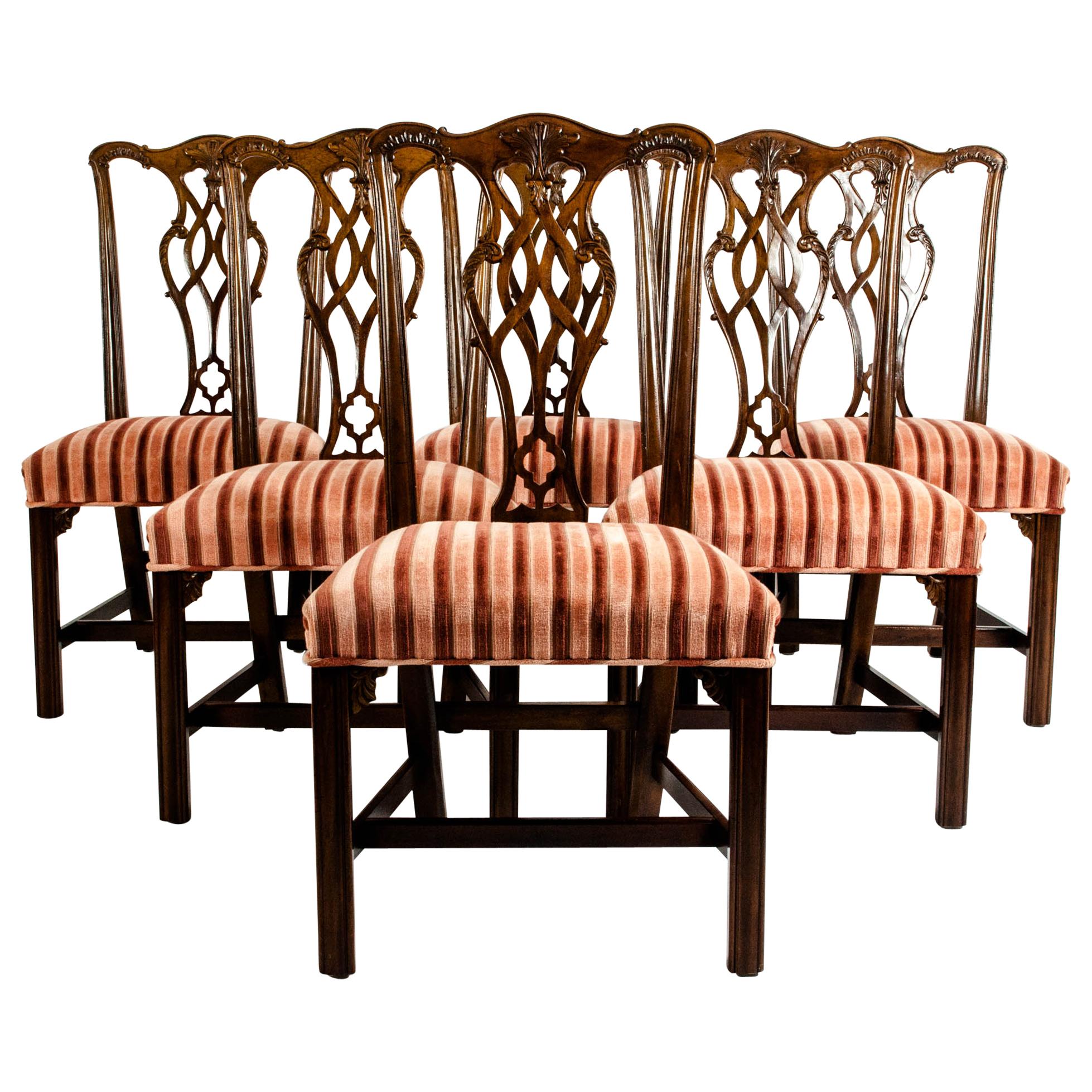 Eight George III Style Mahogany Dining Chairs