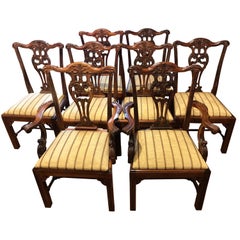 Eight George III  Style Mahogany Dining Chairs