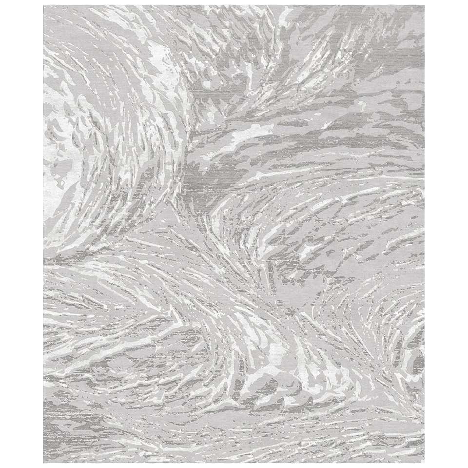 Eight White - Plain Bedroom Hand Knotted Wool Tencel Allo Rug For Sale ...