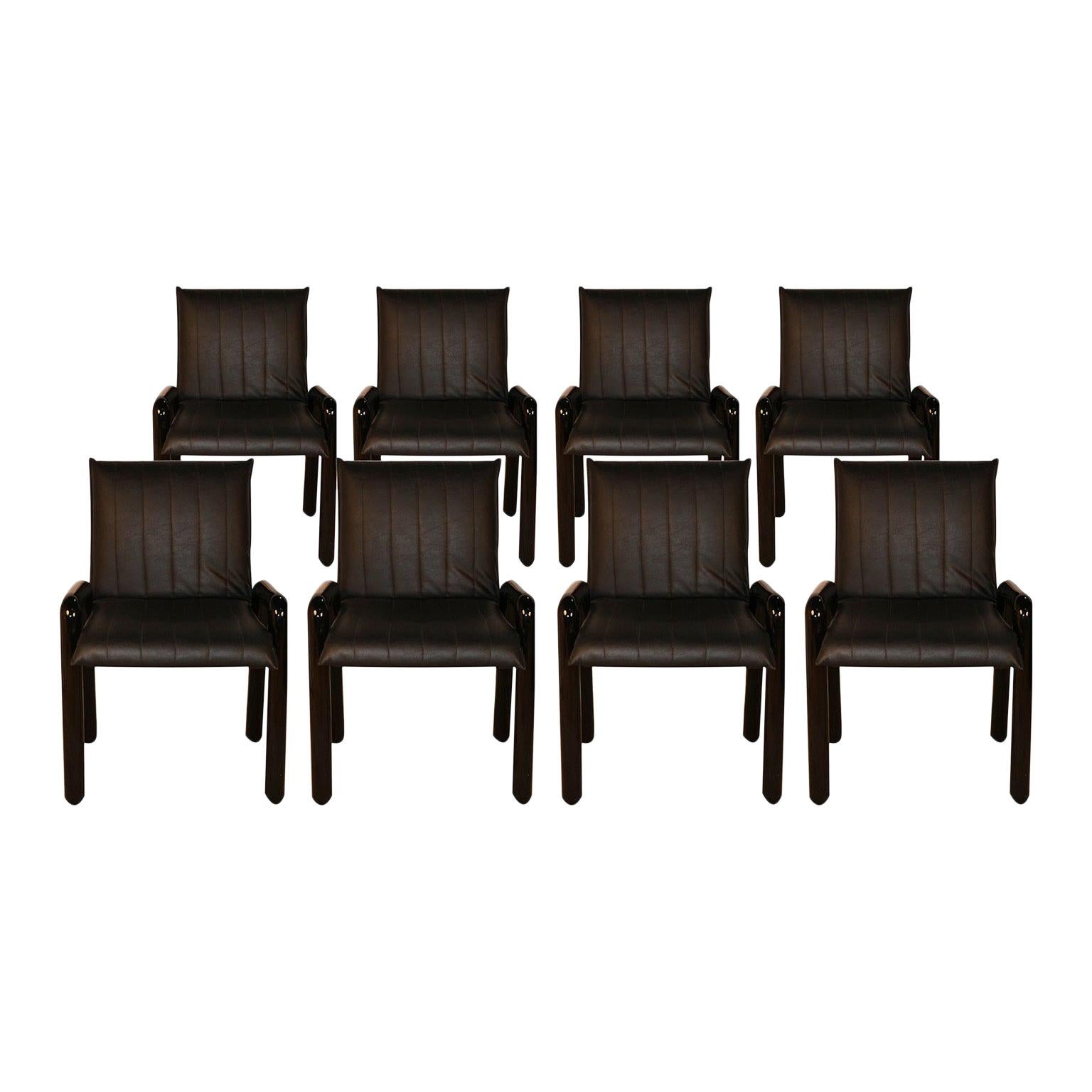 Eight Guido Faleschini Italian “Dilos” Dining Chairs by i4 Mariani for Pace