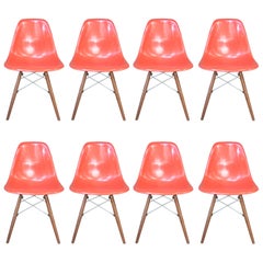 Eight Herman Miller Eames Dining Chairs