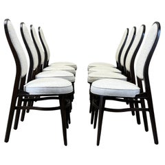 Eight High Back Dining Chairs by Edward Wormley for Dunbar