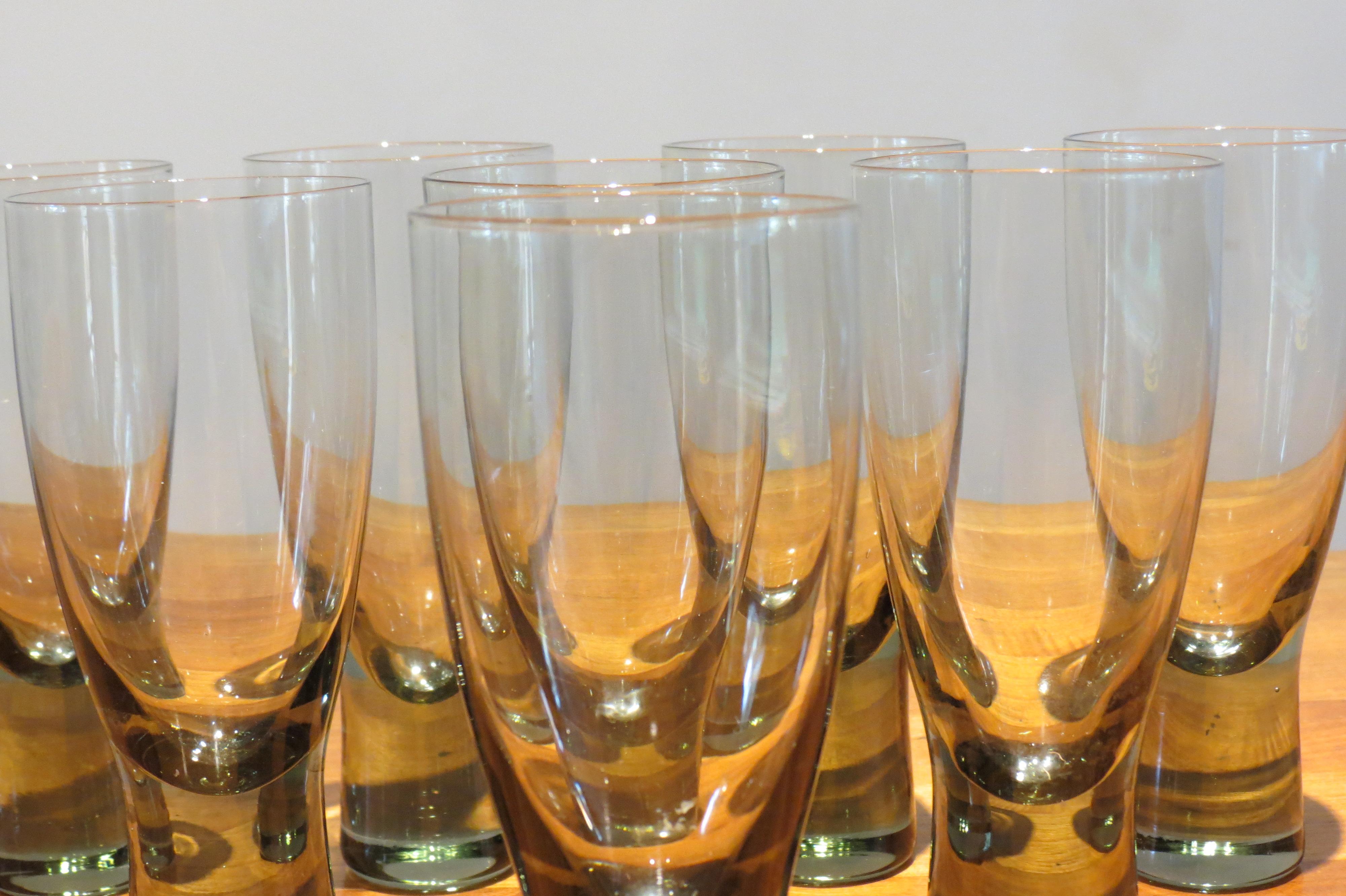 Eight Holmegaard Canada Glasses by Per Lutken 2