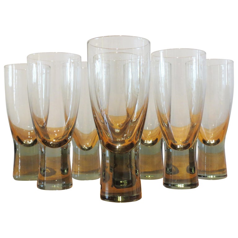 Eight Holmegaard Canada Glasses by Per Lutken For Sale at 1stDibs