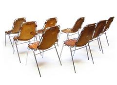 Huit chaises italiennes Charlotte Perriand "Les Arcs" des années 1960 par Dal Vera