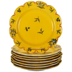 Huit assiettes plates en porcelaine à fleurs italiennes "Este" pour Tiffany:: 20e siècle