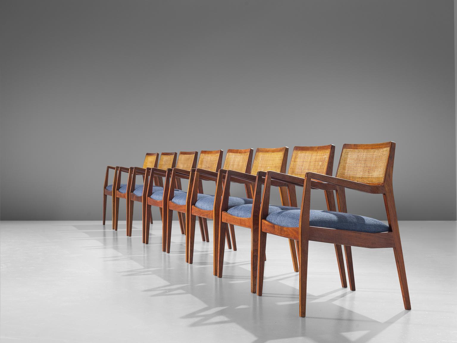 Jens Risom, 'Playboy' armchairs, cane, fabric, walnut, United States, design 1958, production 1960s. 

These Classic 