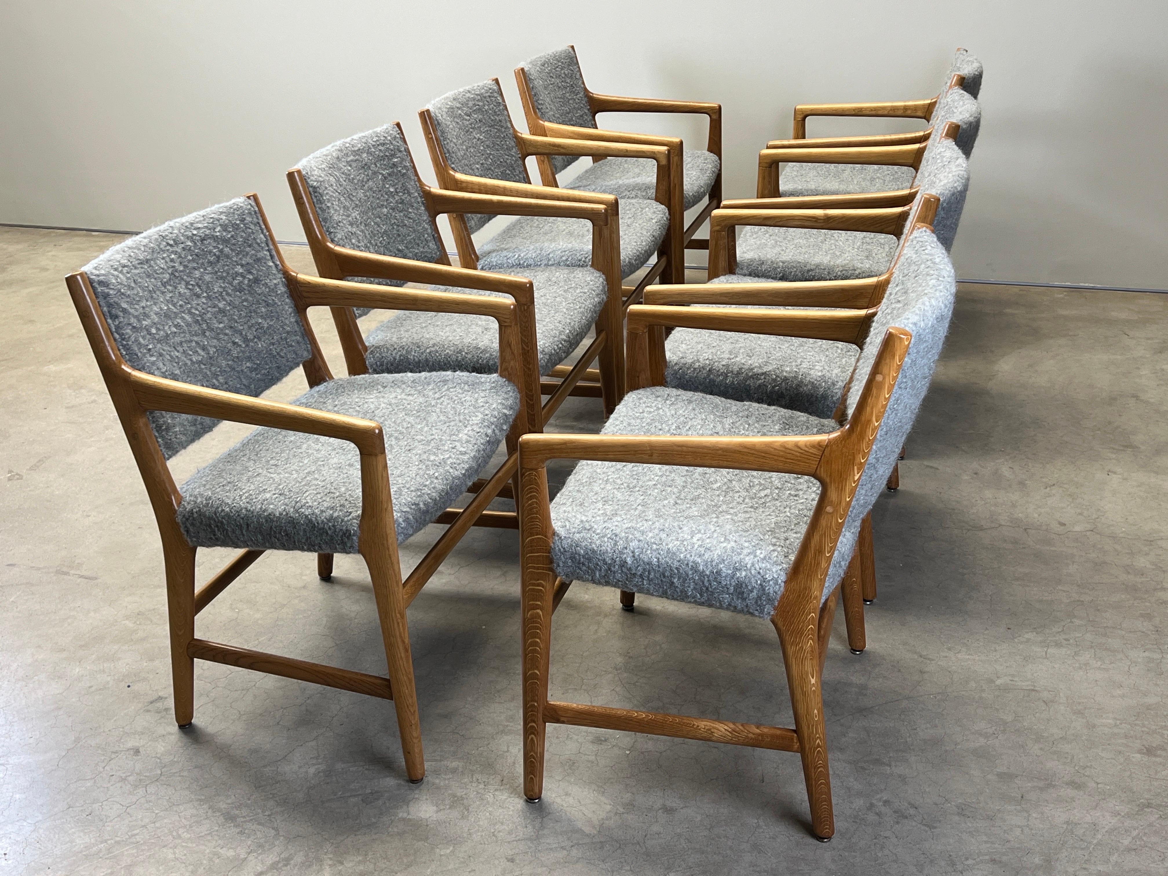 Acht JH507-Sessel von Hans Wegner für Johannes Hansen im Zustand „Gut“ im Angebot in Dallas, TX