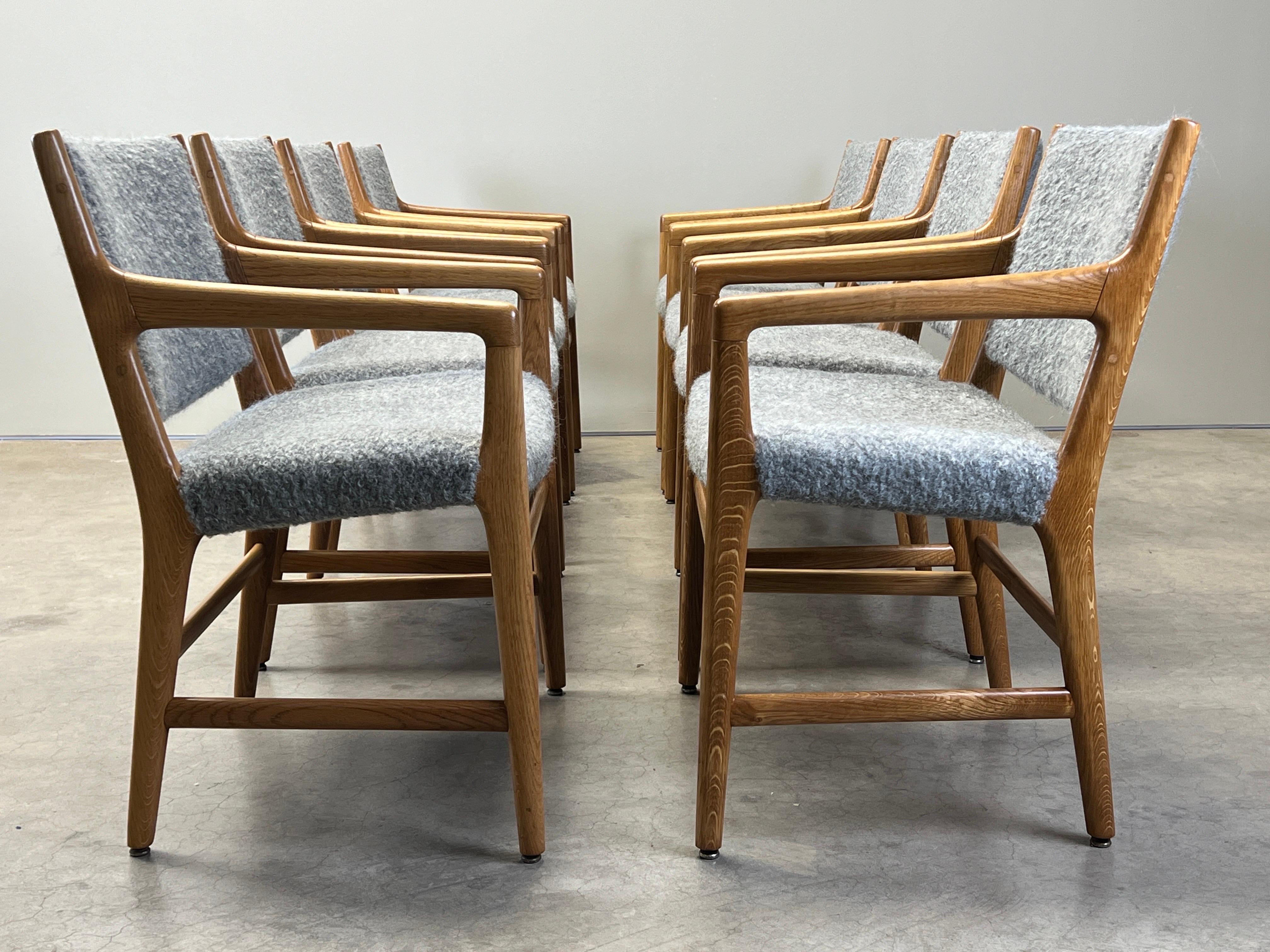 Acht JH507-Sessel von Hans Wegner für Johannes Hansen (Eichenholz) im Angebot