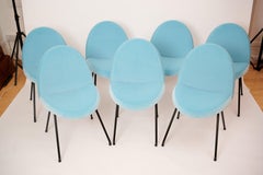 Eight Joseph-Andre Motte 'Tongue' Chairs for Steiner, France C1954
