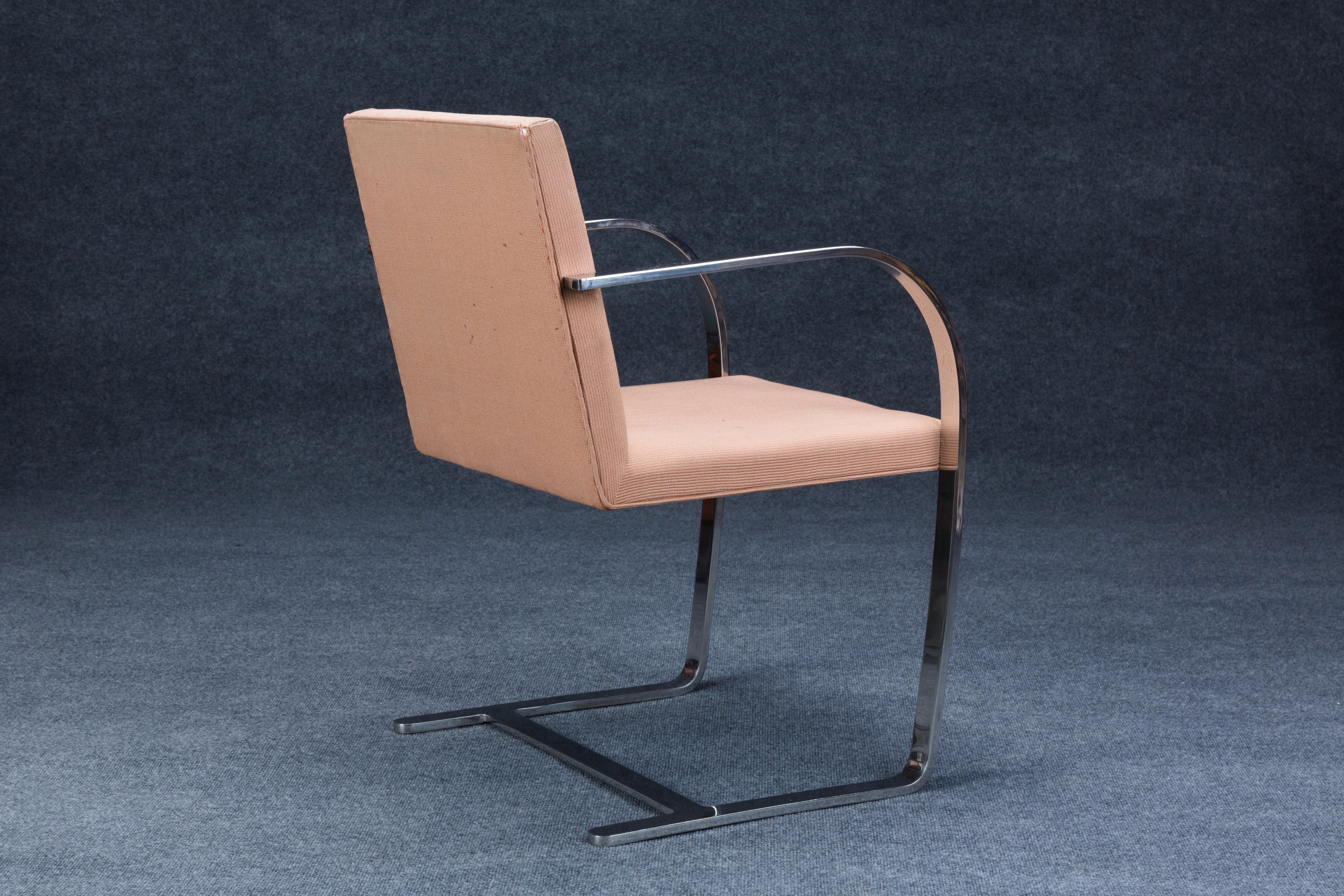 Upholstery Eight Knoll International Brno Chairs by Mies Van Der Rohe