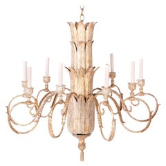 Eight Light Acanthus Leaf Chandelier