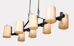Horizontaler Schmiedeeisen-Kronleuchter mit acht Lights