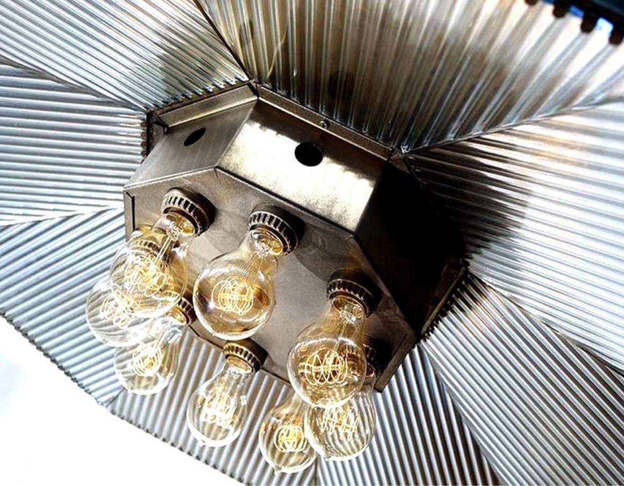 EightLight Reflector Chandelier For Sale at 1stDibs