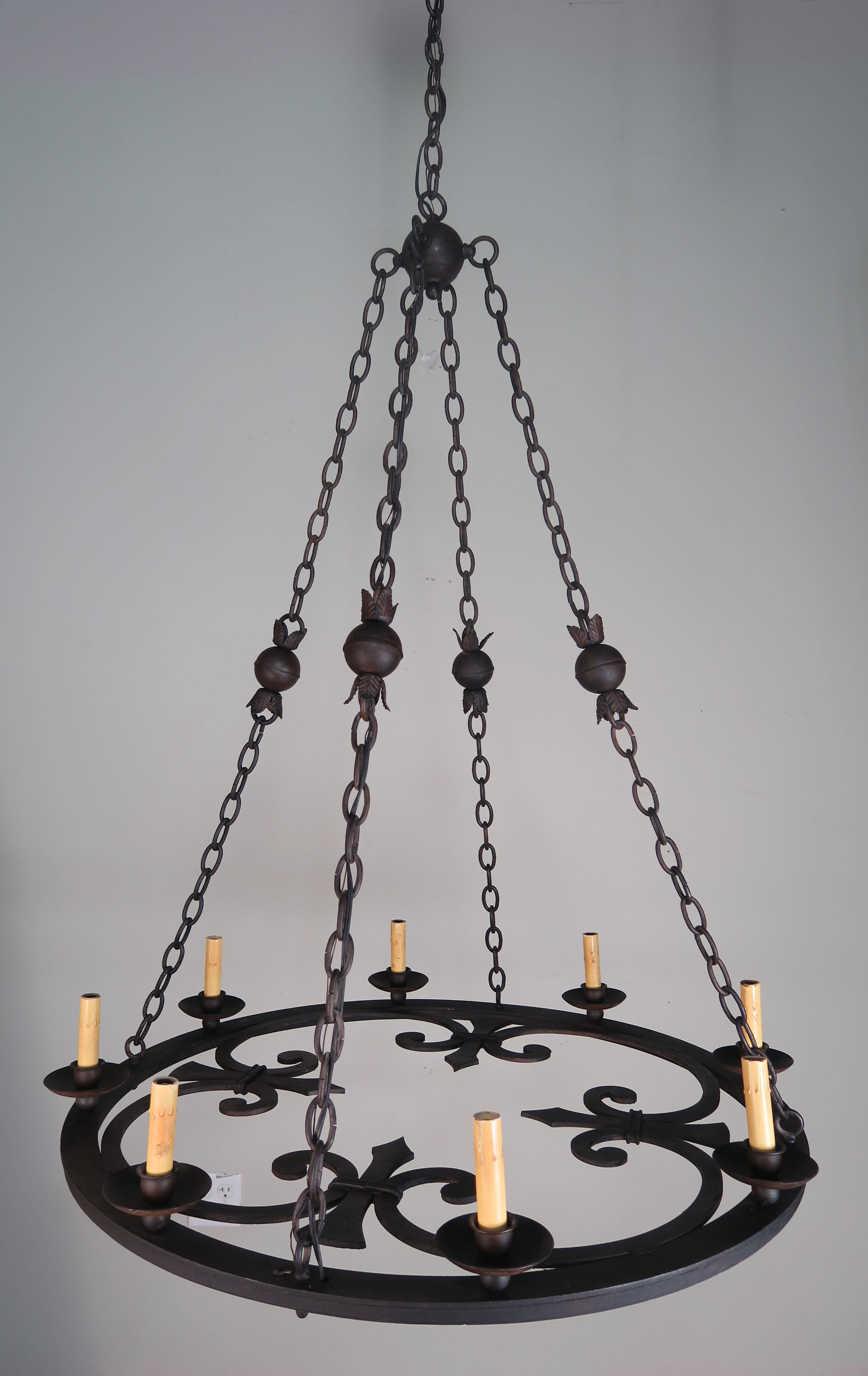 wrought iron spanish chandeliers
