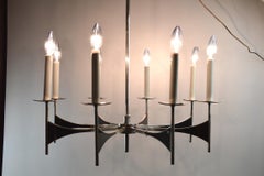Eight-Light Spoke Chandelier by Sciolari