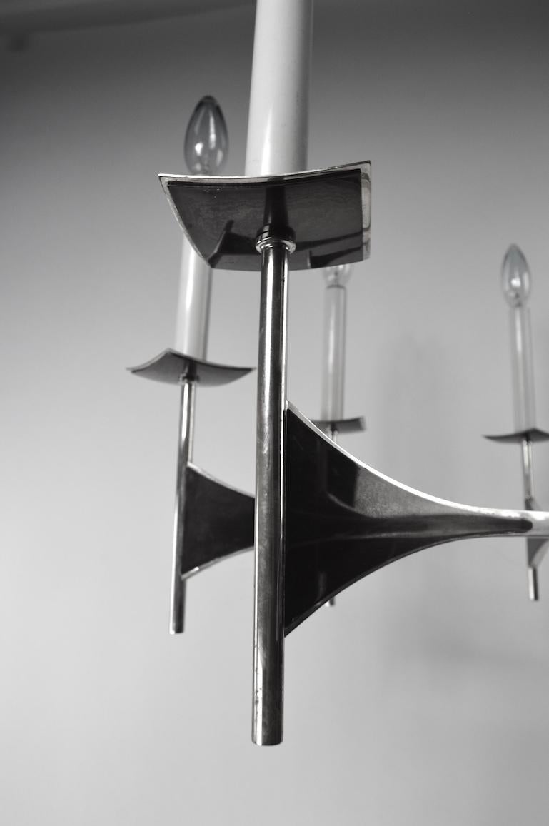 20th Century Eight-Light Spoke Chandelier by Sciolari For Sale