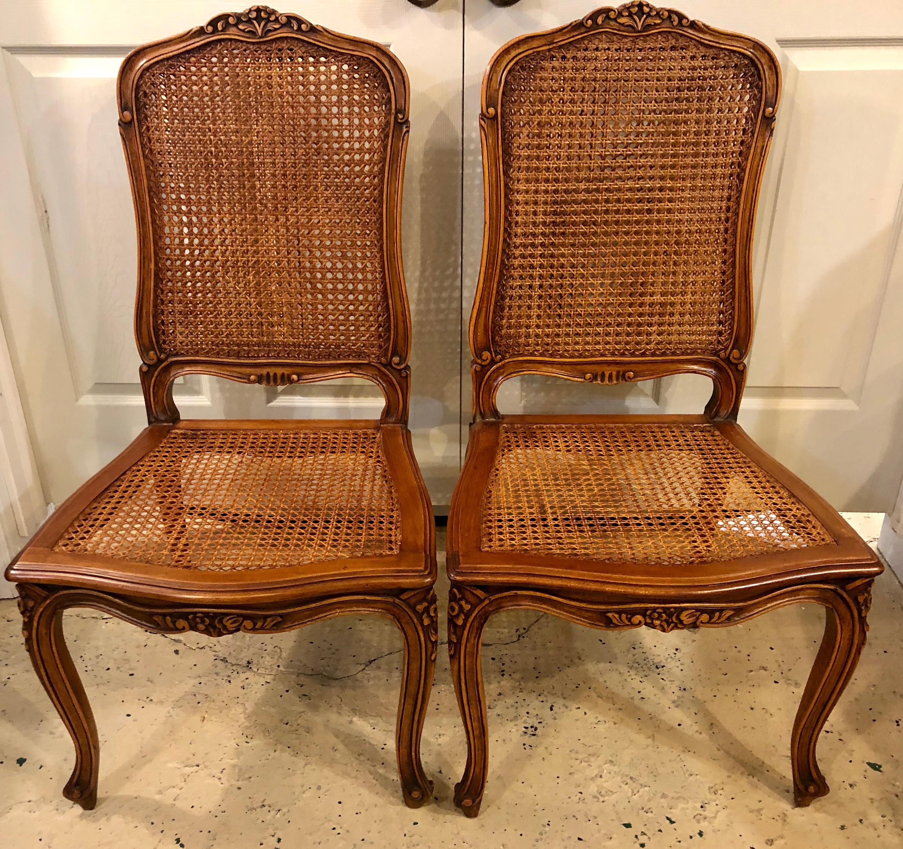 Mid-20th Century Eight Louis XV Style Country French Dining Chairs, Conference Chairs
