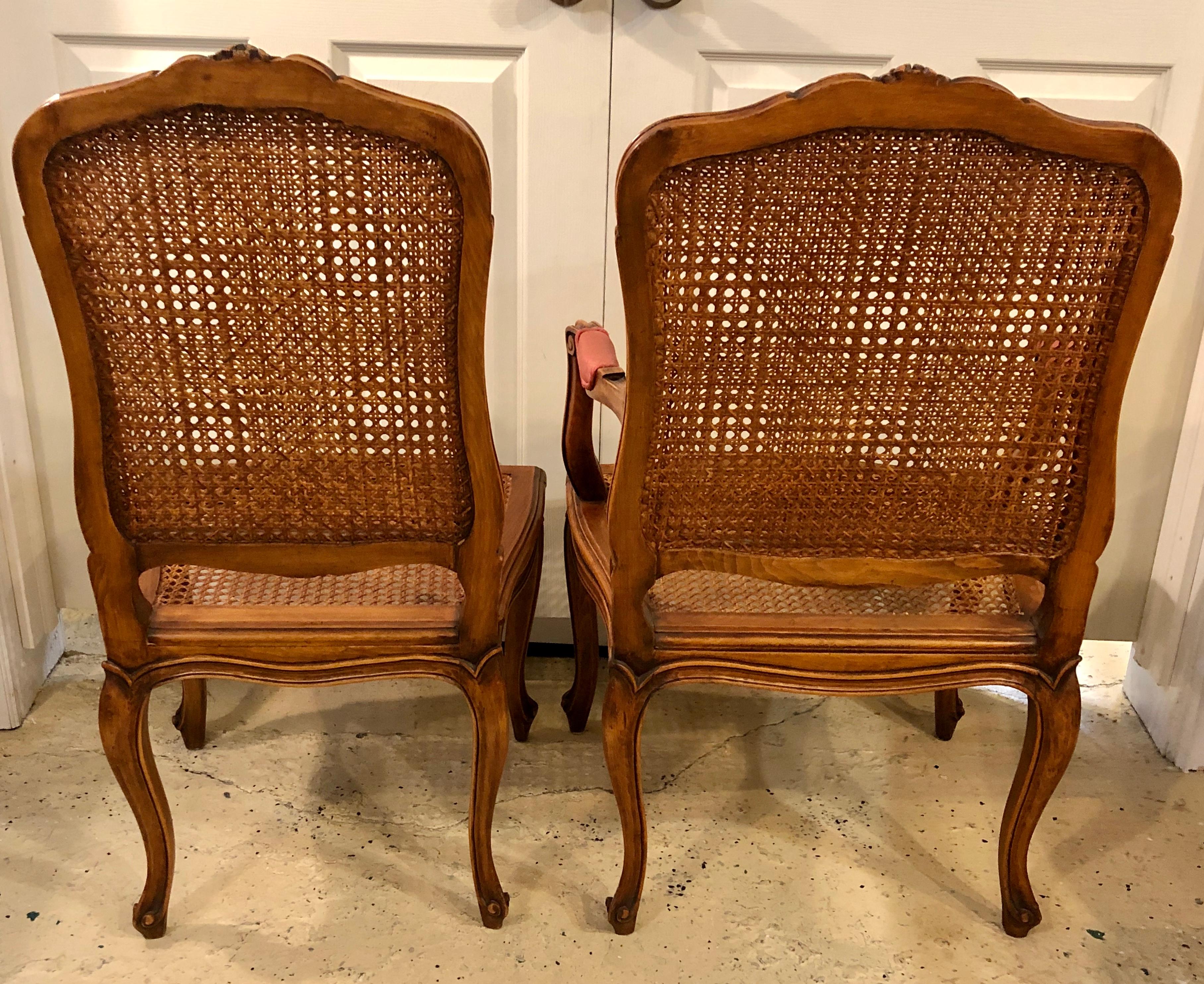 Eight Louis XV Style Country French Dining Chairs, Conference Chairs 2
