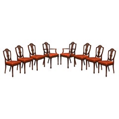 Antique Eight Mahogany Shield Back Dining Chairs