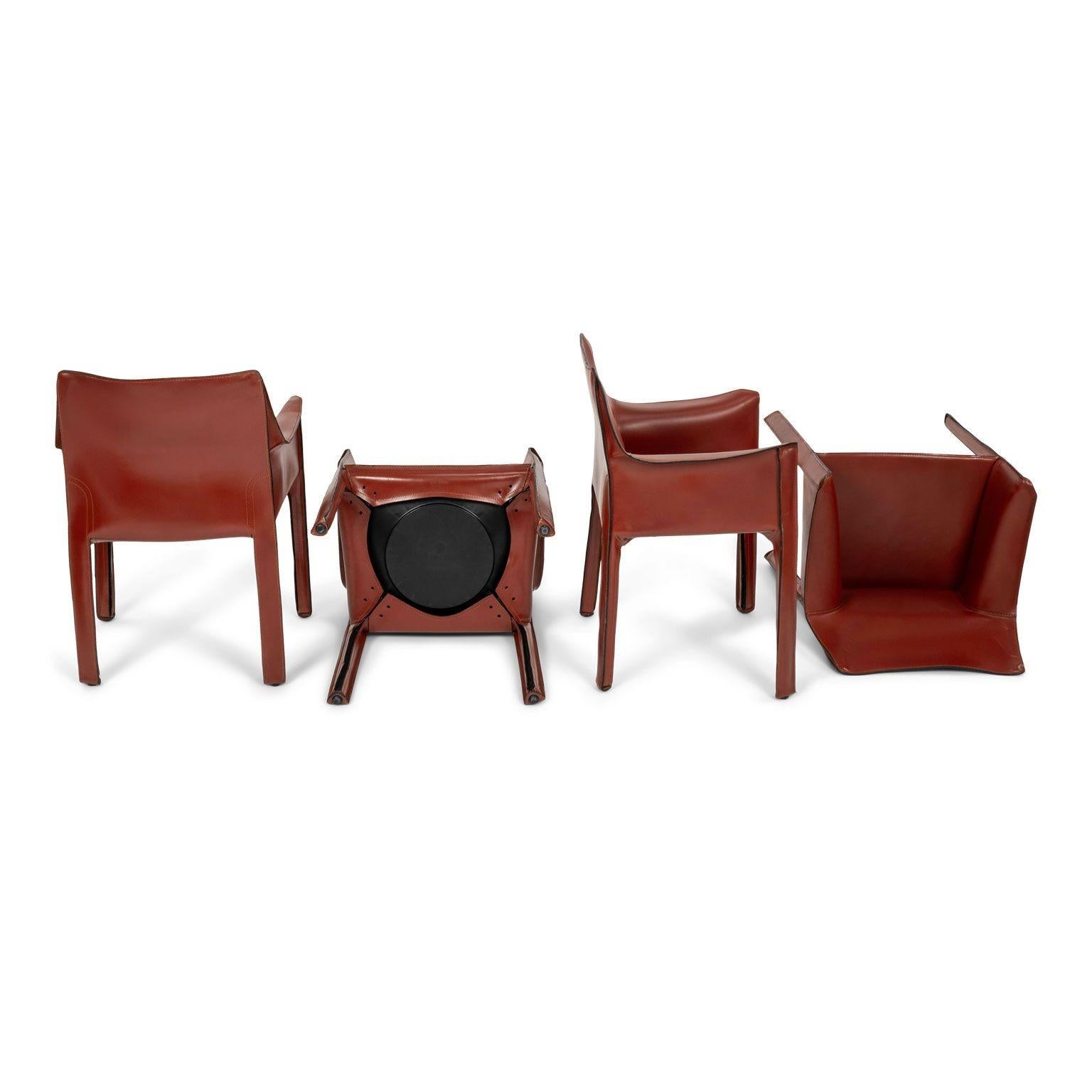 Eight Mario Bellini Cab 413 Armchairs For Sale 1