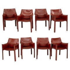 Used Eight Mario Bellini Cab 413 Armchairs