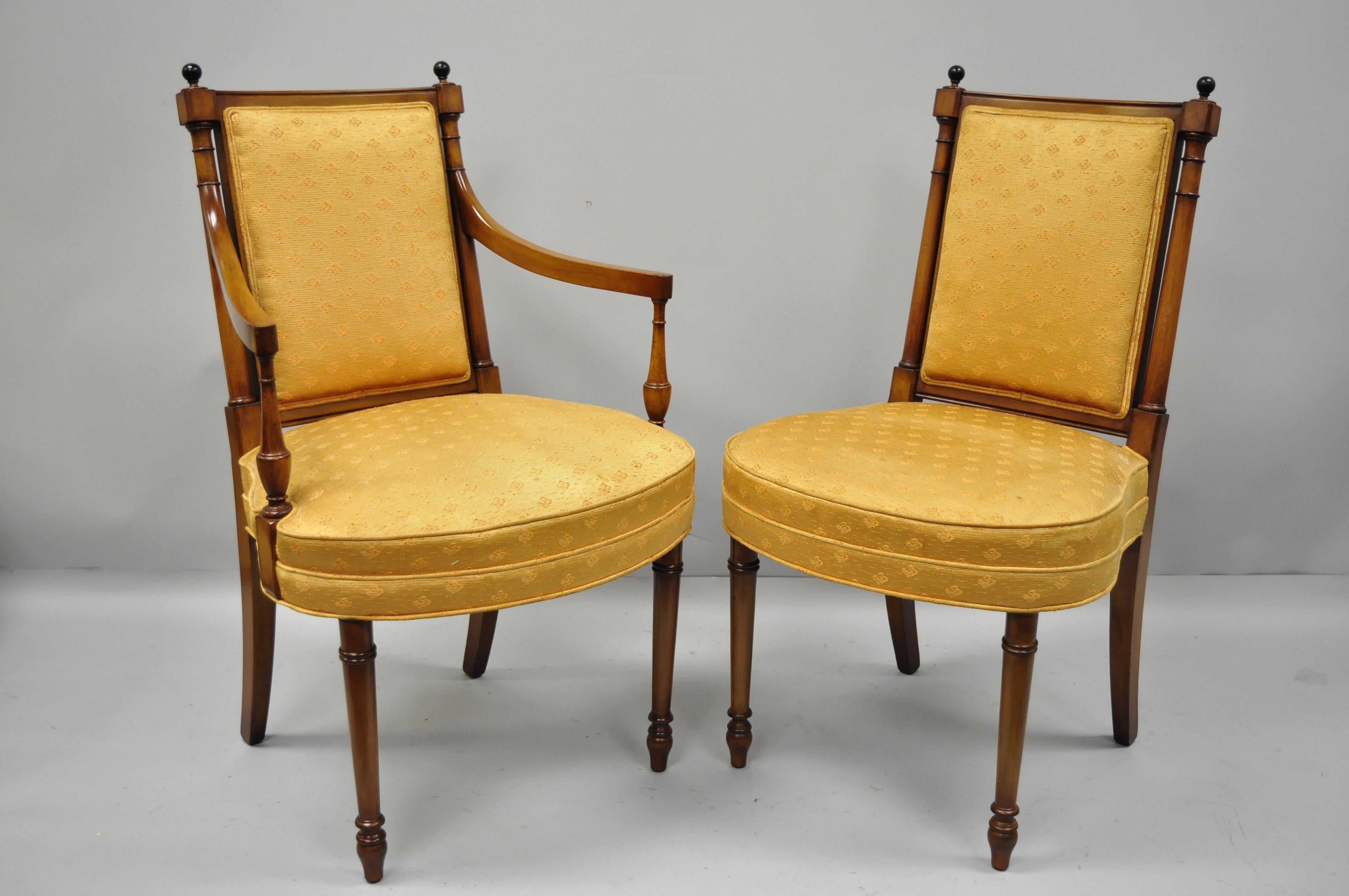 Eight Maslow Freen Empire Directoire Style Mahogany Dining Chairs For Sale 2