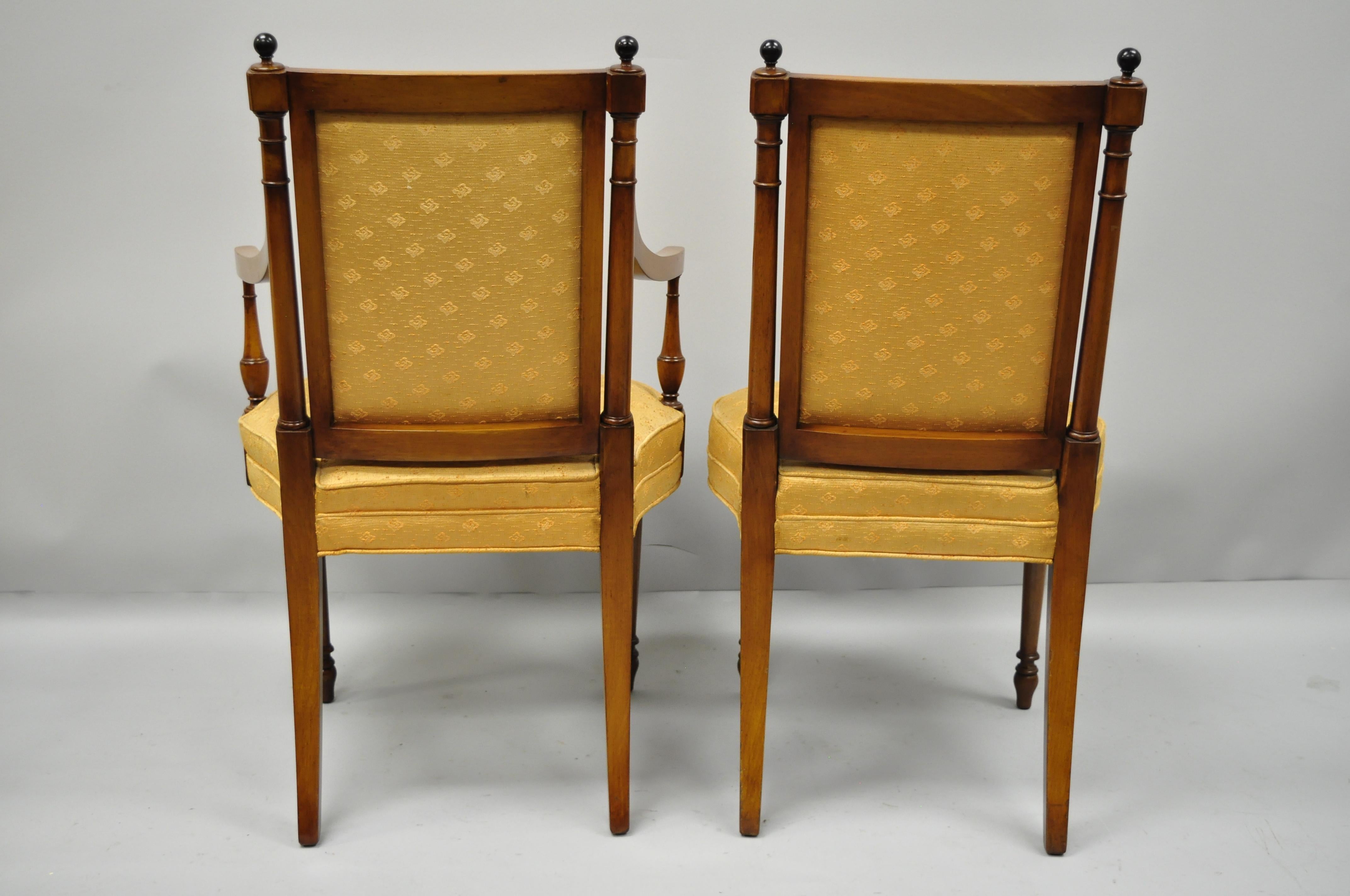 Mid-20th Century Eight Maslow Freen Empire Directoire Style Mahogany Dining Chairs For Sale