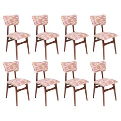 Used Eight Mid Century Butterfly Chairs, Fandango Jacquard, Dark Wood, Europe, 1960s