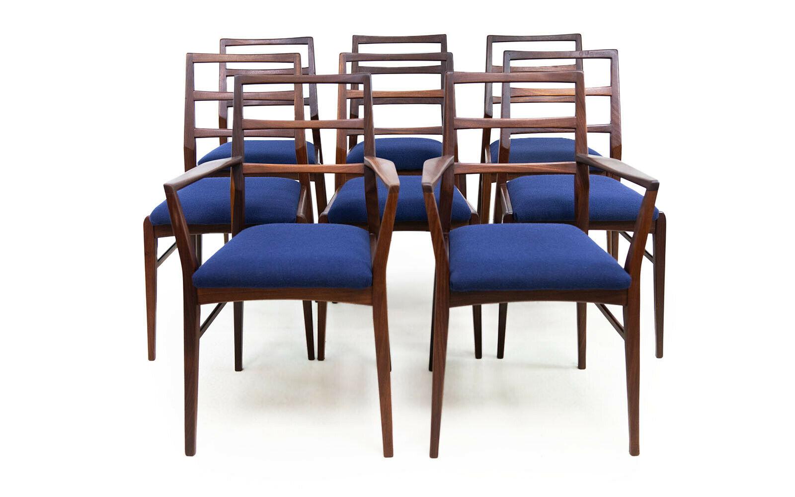 Eight Mid Century Dining Chairs by Richard Hornby for Fyne Ladye in Blue Kvadrat 1
