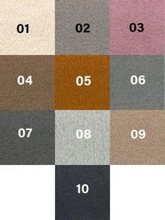 Acht Mid-Century Light Boucle Chair, entworfen von M. Zielinski, Europa, 1960er Jahre