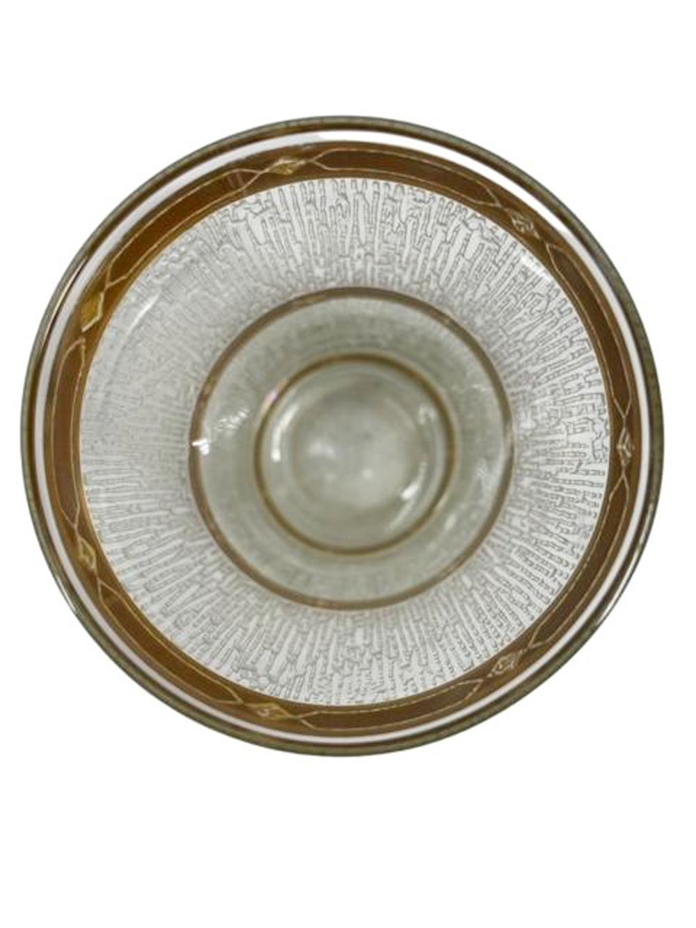 Américain Huit verres hauts de style mi-siècle moderne de Culver LTD. à motif « Ice » en vente