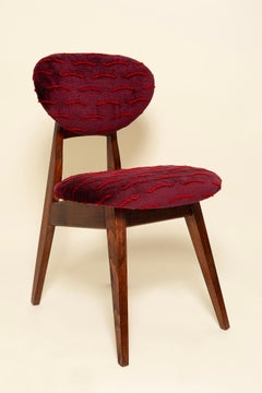 Eight Mid Century Mushroom Chairs, Nouvelles Velvet, Dedar, J. Kedziorek, 1960s