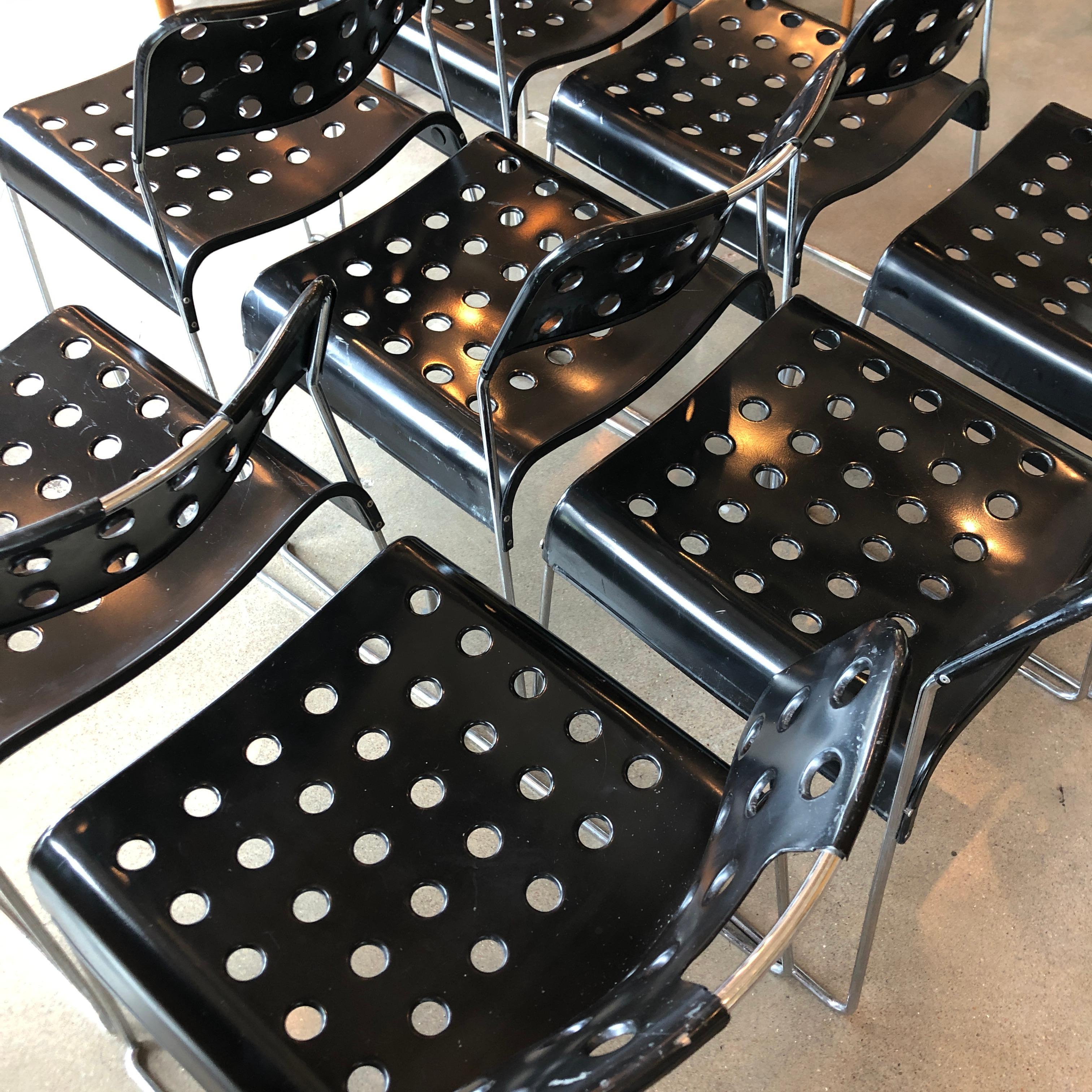 Eight Midcentury ‘Omstak’ Chairs by Rodney Kinsman for Bieffeplast, Italy, 1971 3
