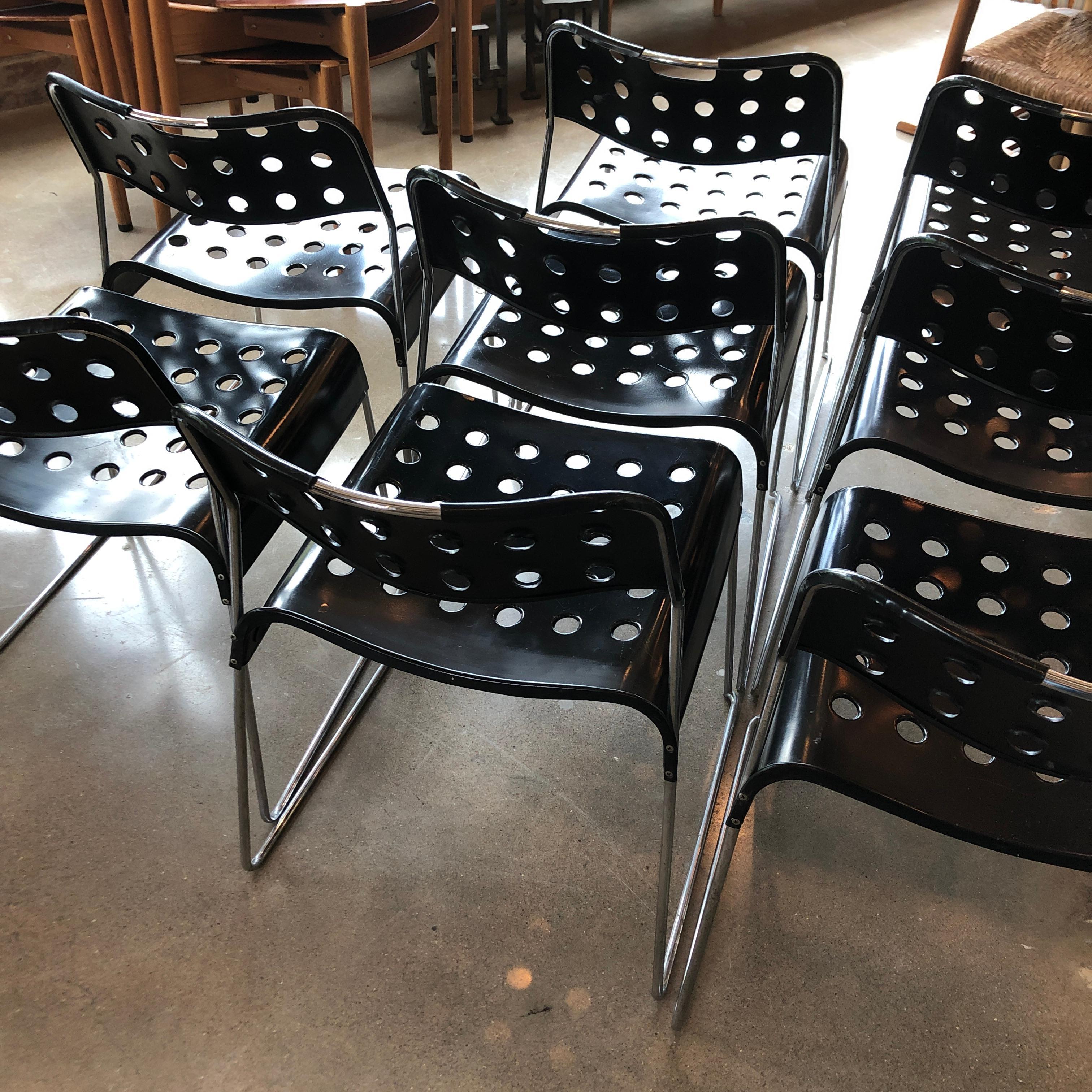 Eight Midcentury ‘Omstak’ Chairs by Rodney Kinsman for Bieffeplast, Italy, 1971 4