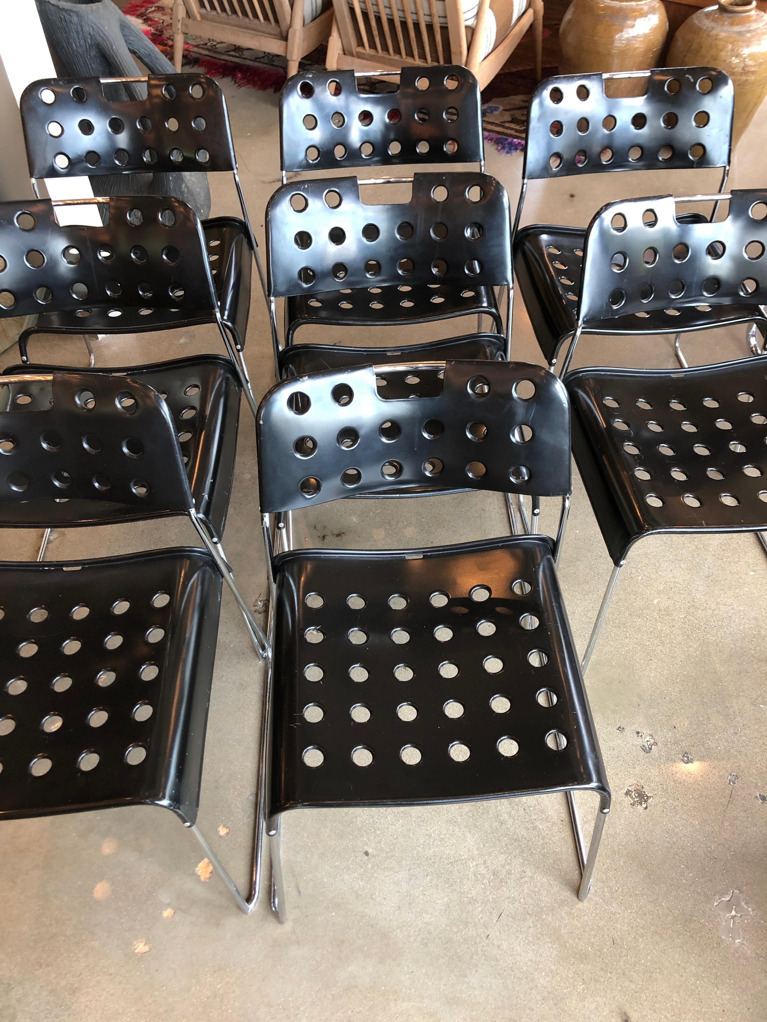 Eight Midcentury ‘Omstak’ Chairs by Rodney Kinsman for Bieffeplast, Italy, 1971 1