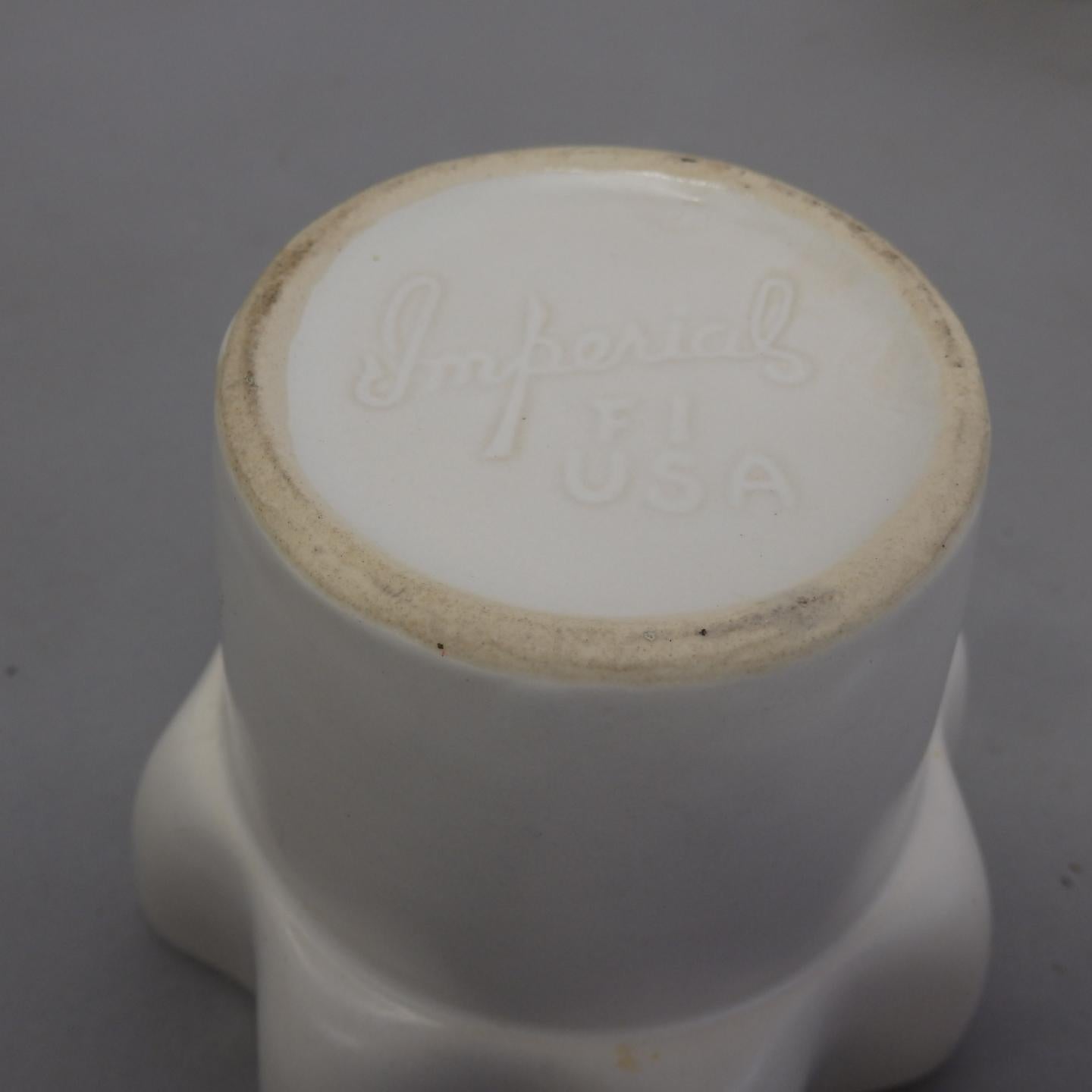Eight Miniature Matte White Imperial Planter Pots 3