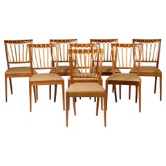 Set of eight 1165 chairs designed by Josef Frank for Svenskt Tenn, Sweden 1950s