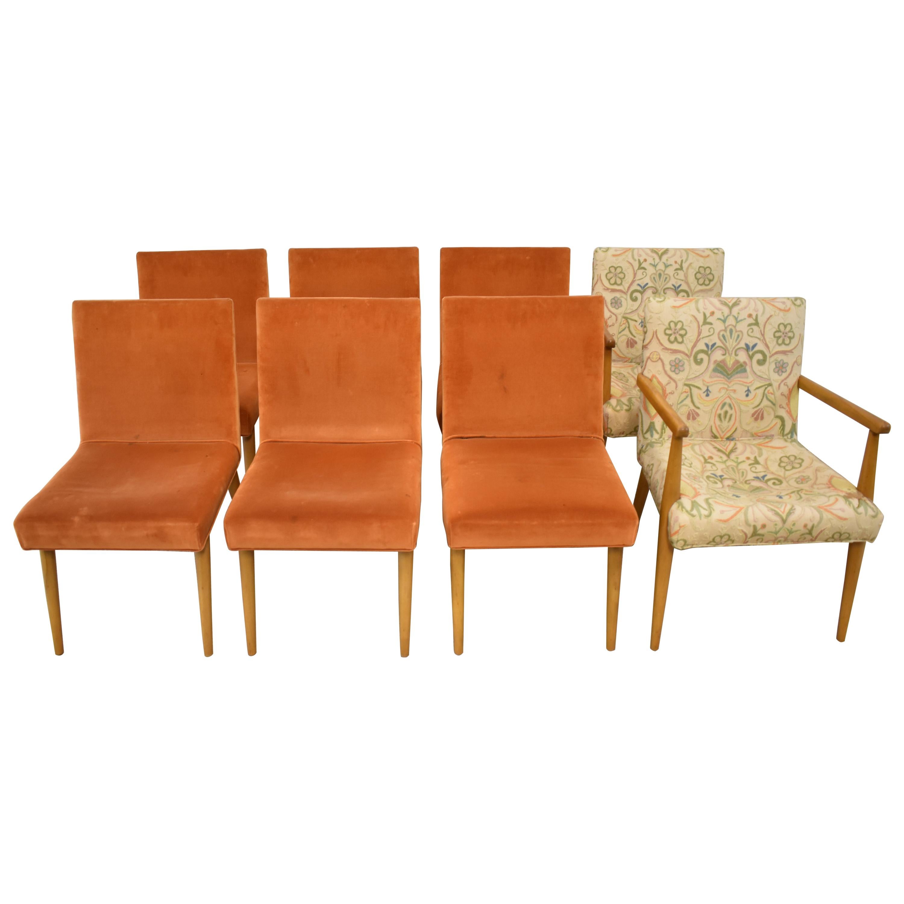 Eight Modern Chairs Widdicomb Teak Frame T. H. Robsjohn & Gibbings For Sale