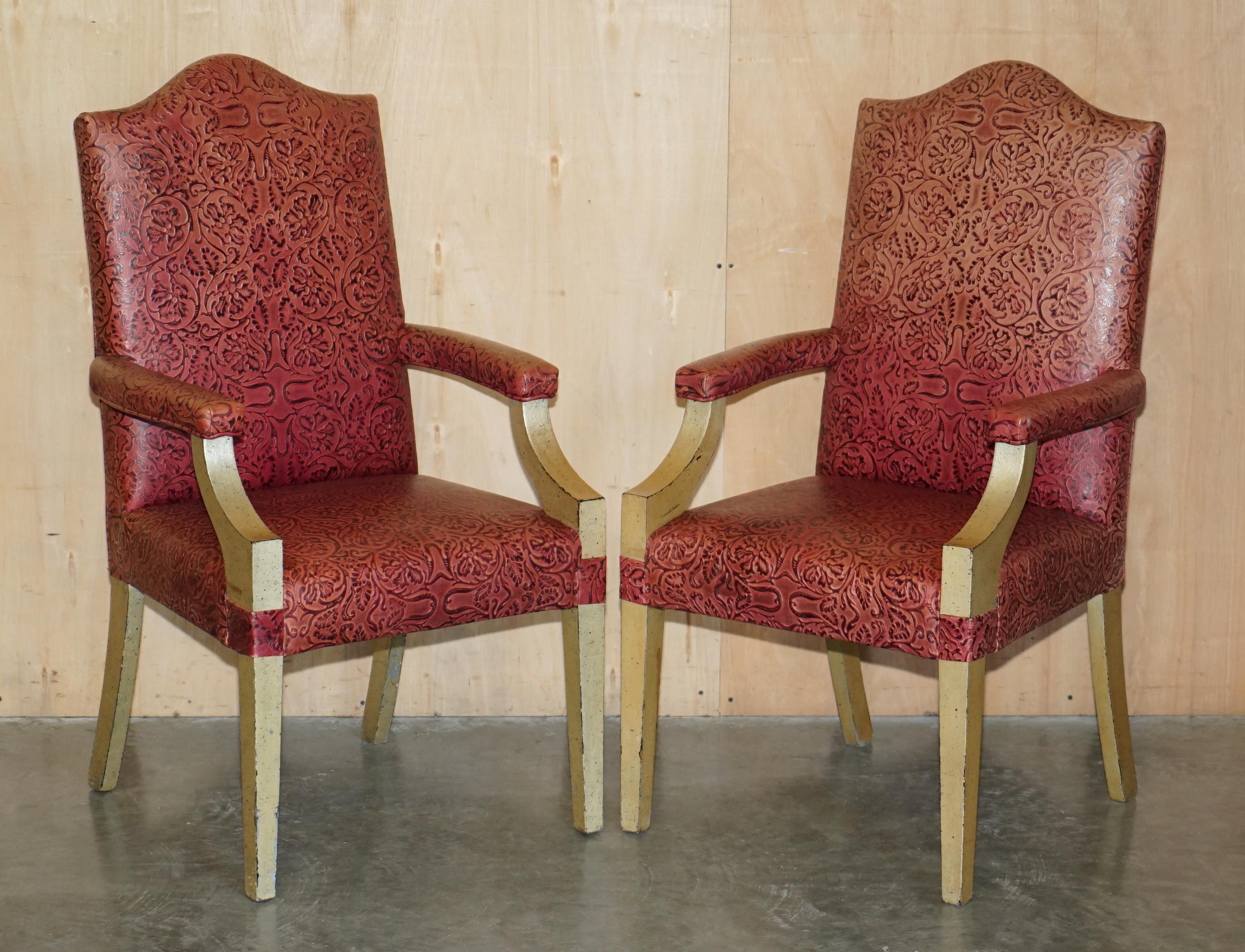 CHAISES DE DINER CONTEMPORAINES CONTEMPORAINES EN CUIR EMBOSSÉ EiGHT MODERNES GRANDES CHAISES EN CUIR PEINTES 8 en vente 5