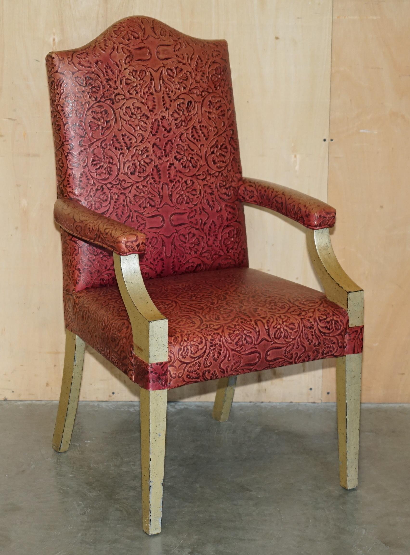 CHAISES DE DINER CONTEMPORAINES CONTEMPORAINES EN CUIR EMBOSSÉ EiGHT MODERNES GRANDES CHAISES EN CUIR PEINTES 8 en vente 6