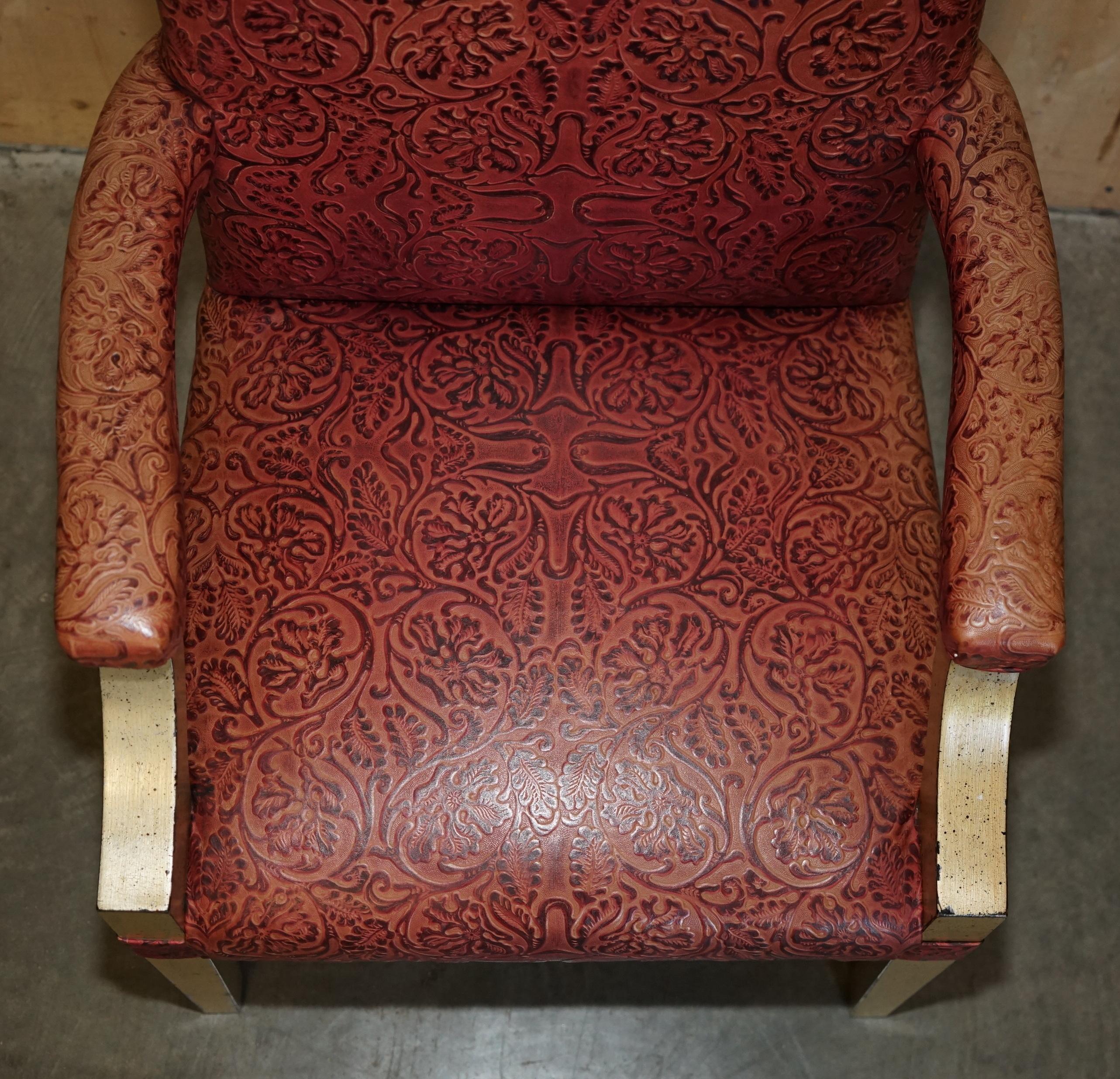 CHAISES DE DINER CONTEMPORAINES CONTEMPORAINES EN CUIR EMBOSSÉ EiGHT MODERNES GRANDES CHAISES EN CUIR PEINTES 8 en vente 9