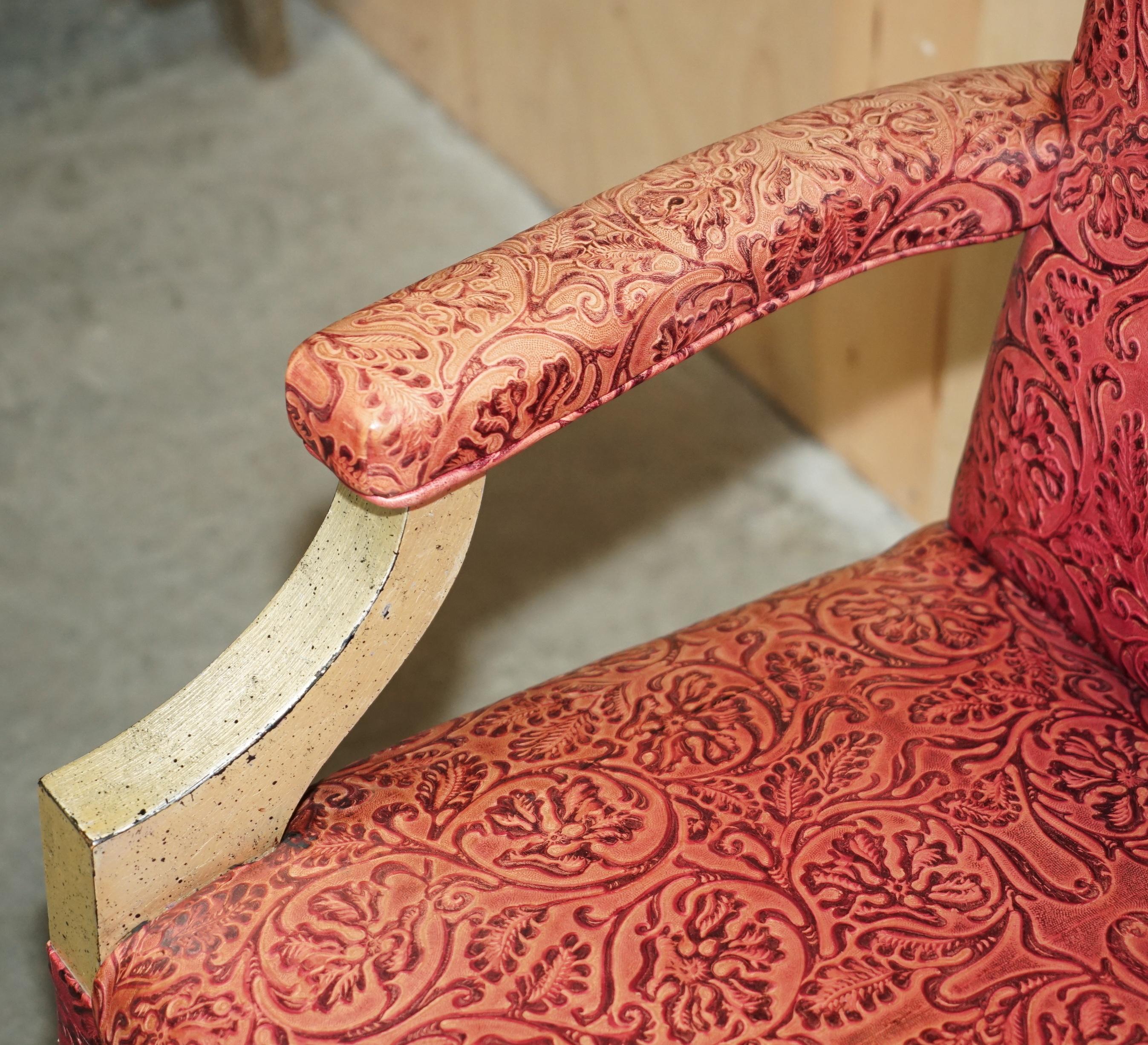 CHAISES DE DINER CONTEMPORAINES CONTEMPORAINES EN CUIR EMBOSSÉ EiGHT MODERNES GRANDES CHAISES EN CUIR PEINTES 8 en vente 10