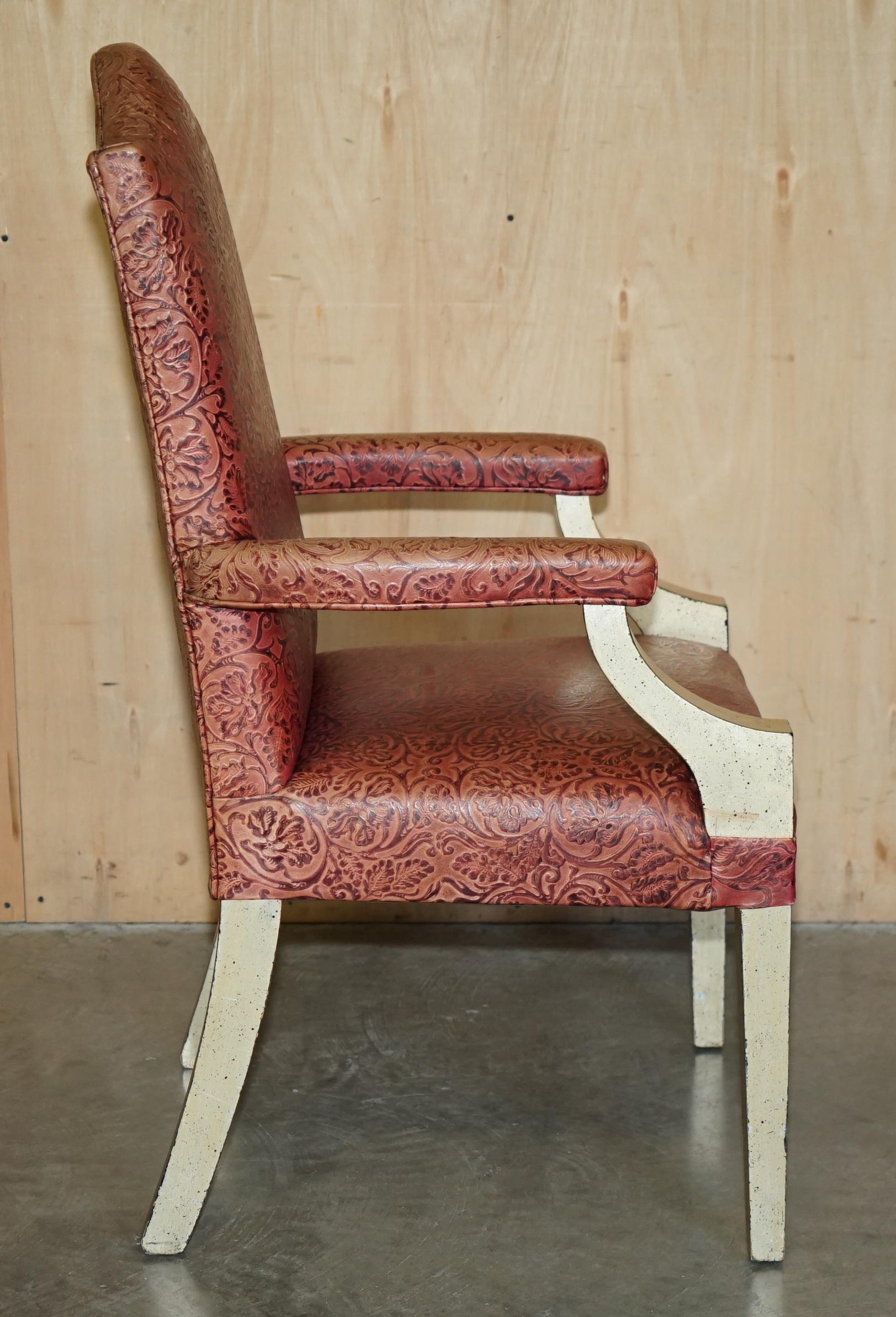 CHAISES DE DINER CONTEMPORAINES CONTEMPORAINES EN CUIR EMBOSSÉ EiGHT MODERNES GRANDES CHAISES EN CUIR PEINTES 8 en vente 11