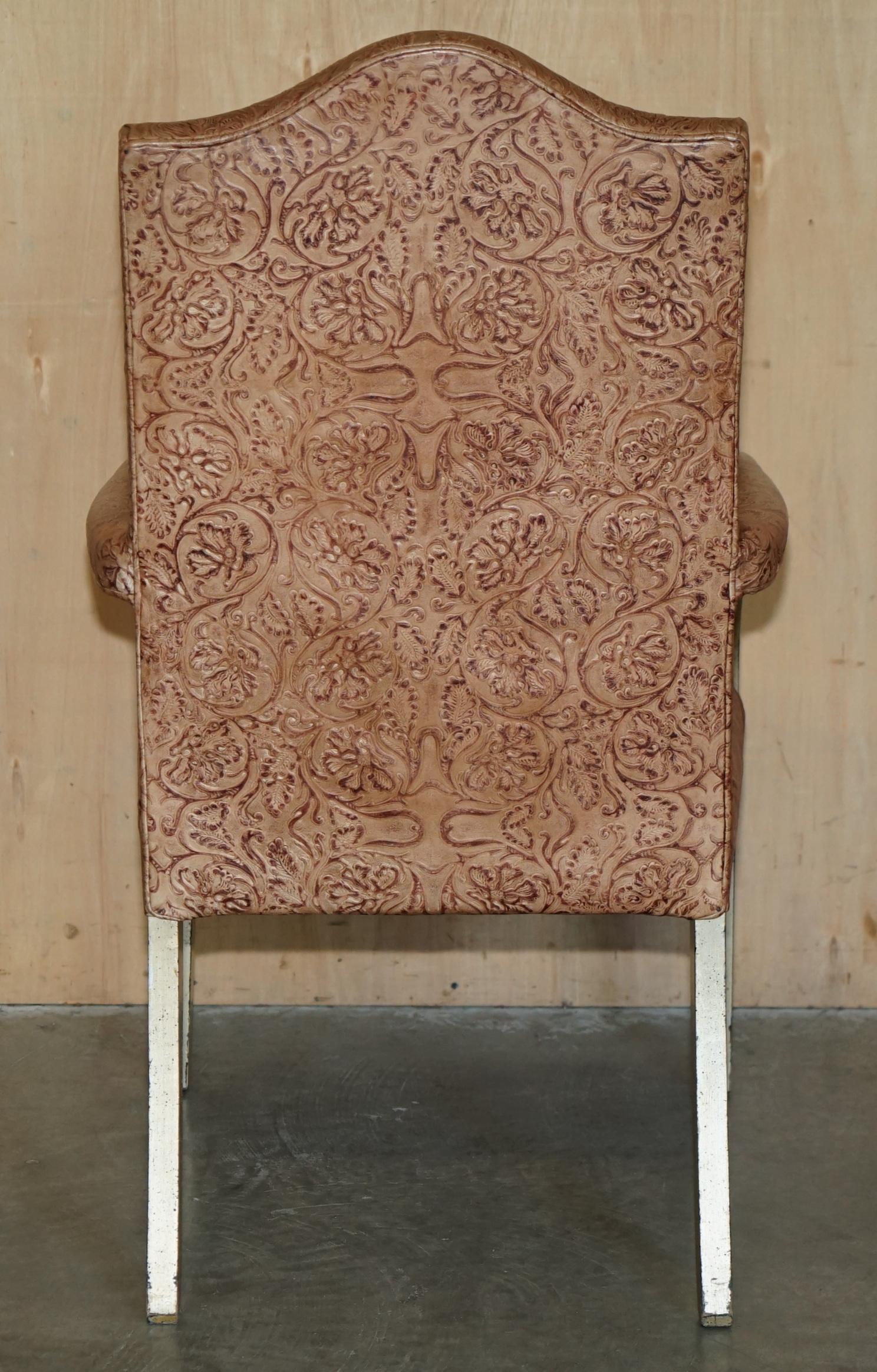 CHAISES DE DINER CONTEMPORAINES CONTEMPORAINES EN CUIR EMBOSSÉ EiGHT MODERNES GRANDES CHAISES EN CUIR PEINTES 8 en vente 12