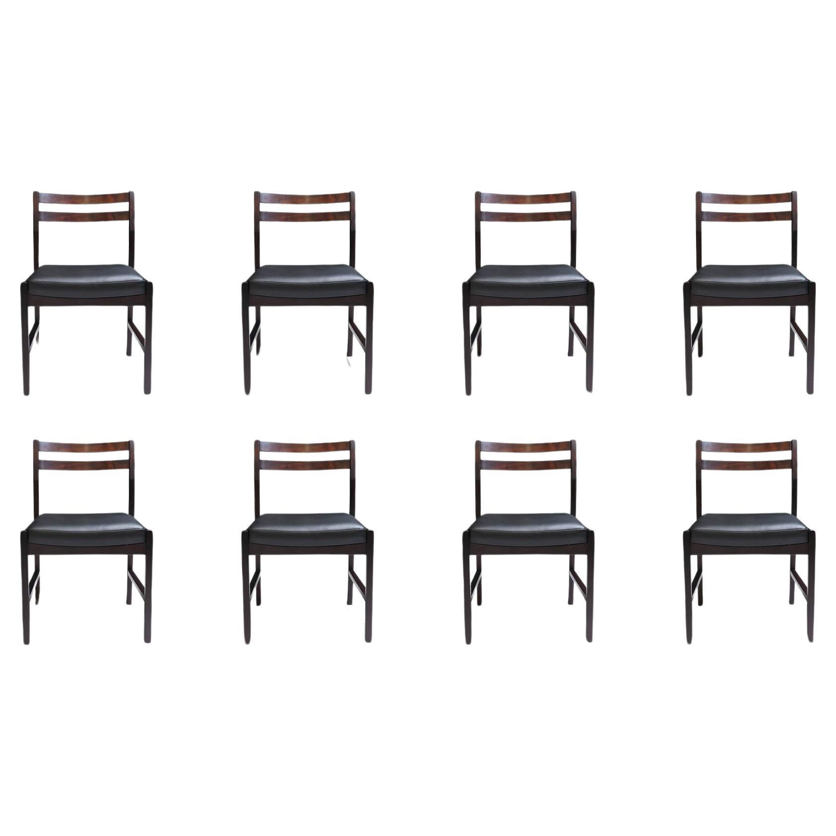 Eight Móveis Decorações Tássini Brazilian Rosewood Dining Chairs